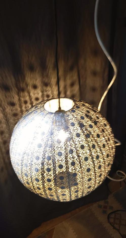 Hanglamp - Bol - metaal - 100cm draad / 40cm diam., Huis en Inrichting, Lampen | Hanglampen, Gebruikt, 75 cm of meer, Metaal, Ophalen of Verzenden