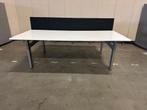 Ahrend Verstelbaar duo-bureau met knop 180x80xH64-84 cm,15st, Huis en Inrichting, Bureaus, In hoogte verstelbaar, Gebruikt, Bureau