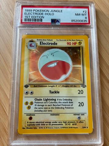 WOTC 1999 Pokemon Jungle - 1st Edition Electrode Holo PSA 8 beschikbaar voor biedingen