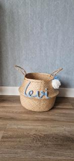 Mand met punniknaam babyblauw, Ophalen of Verzenden, Nieuw, Rond, Riet