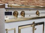 Luxe La Cornue Chateau Fornuis 150cm crème + messing, Witgoed en Apparatuur, Fornuizen, 60 cm of meer, Ophalen of Verzenden, Zo goed als nieuw