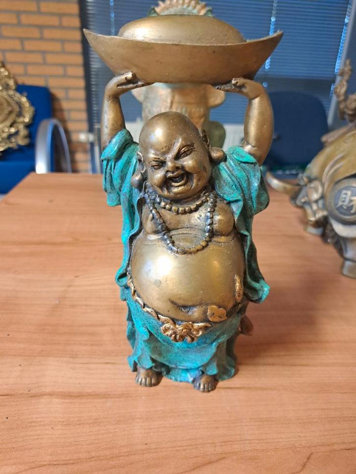 Antieke Bronzen Boeddha Beeld - Topstaat!, Antiek en Kunst, Kunst | Beelden en Houtsnijwerken, Ophalen of Verzenden