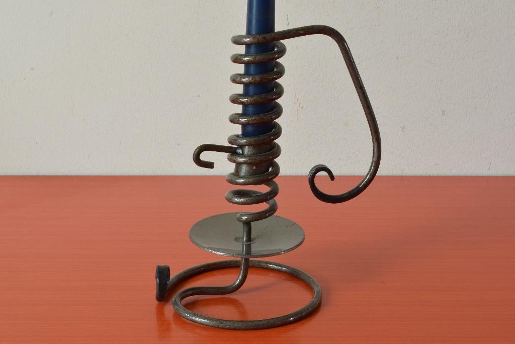 Prachtige stalen Rat de Cave kaarsenhouder / kandelaar, Ophalen of Verzenden, Zo goed als nieuw, Metaal, Kandelaar