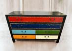 Kleurrijk design dressoir ladenkast commode Harlekin # 9751, Ophalen, Gebruikt, 150 tot 200 cm, K