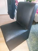 6 stuks zwarte diner eetkamer stoelen, Huis en Inrichting, Stoelen, Ophalen, Kunststof, Zwart, Zo goed als nieuw