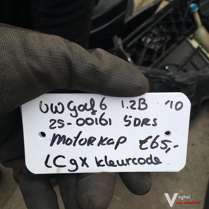 Vw Golf 6 1.2 B 6 bak handgesch. kleurcode LC9X 2010 2500161, Auto-onderdelen, Carrosserie en Plaatwerk, Motorkap, Gebruikt, Ophalen