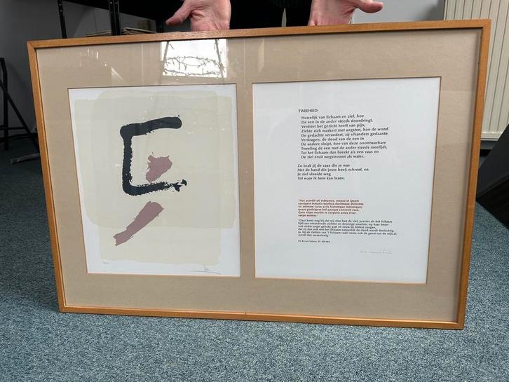 Te koop fotolijst met werk van Arty Grimm 1986 oplage 83/180, Antiek en Kunst, Kunst | Litho's en Zeefdrukken, Ophalen