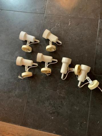 Spots metaal/kunststof 6 stuks vintage  beschikbaar voor biedingen