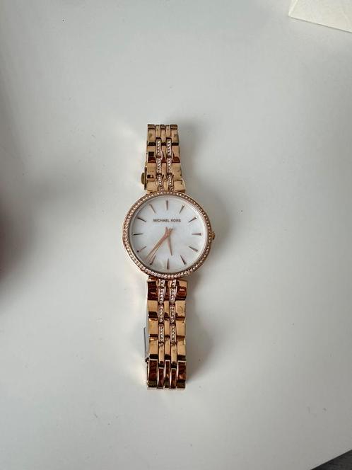 Michael course horloge, Sieraden, Tassen en Uiterlijk, Horloges | Dames, Zo goed als nieuw, Overige merken, Staal, Leer, Ophalen of Verzenden