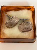 Manchetknopen verzilverd, Sieraden, Tassen en Uiterlijk, Manchetknopen, Ophalen of Verzenden, Zo goed als nieuw, Overige materialen