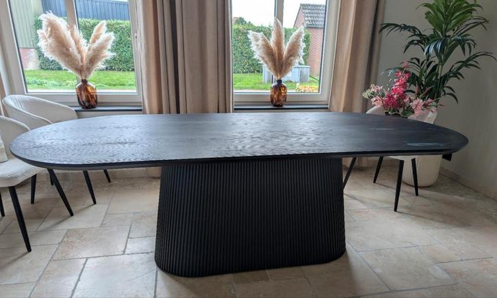 Eettafel en salontafel, Huis en Inrichting, Tafels | Eettafels, Zo goed als nieuw, 50 tot 100 cm, 200 cm of meer, Ovaal, Ophalen