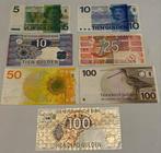 Complete set Gulden biljetten 5 t/m 100 Gulden, Postzegels en Munten, Bankbiljetten | Nederland, Ophalen of Verzenden, 100 gulden