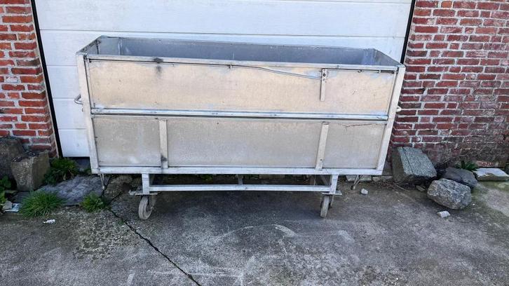 Aluminium bak op wielen, 190x55x70 cm, Doe-het-zelf en Verbouw, Kratten en Dozen, Gebruikt, Bak of Kist, 100 cm of meer, 50 cm of meer