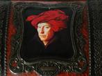 Vintage blik met portret van Jan van Eyck, Antiek en Kunst, Curiosa en Brocante, Ophalen of Verzenden