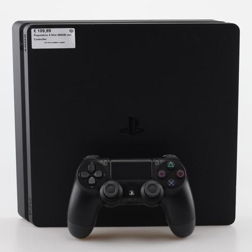 Playstation 4 Slim 500GB incl Controller, Spelcomputers en Games, Spelcomputers | Sony PlayStation 4, Zo goed als nieuw