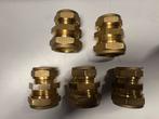 5 stuks Messing rechte knel verloopkoppeling 28x22, Ophalen of Verzenden, Zo goed als nieuw