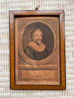 18de eeuwse gravure Hugo De Groot - Satijnhouten lijst, Ophalen of Verzenden