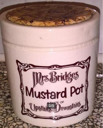 Mrs. Bridges Serie Televisie Upstairs Downstairs Mustard Pot beschikbaar voor biedingen