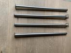 Tafelpoten 4 stuks aluminium grijs, Ophalen, Tafelpoot, Minder dan 50 cm, Gebruikt