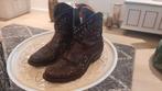 Cowboy boots leer mt 37 handgemaakt, Gedragen, Ophalen of Verzenden, Zwart