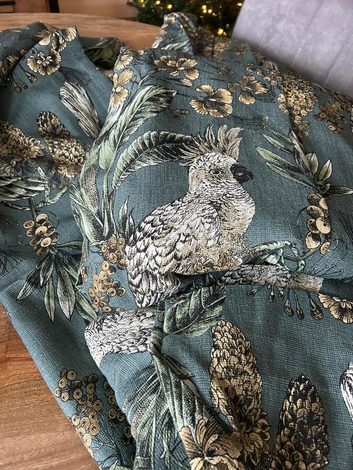 ZGAN gordijnen met mooie print, Huis en Inrichting, Stoffering | Gordijnen en Lamellen, Zo goed als nieuw, 200 cm of meer, Ophalen