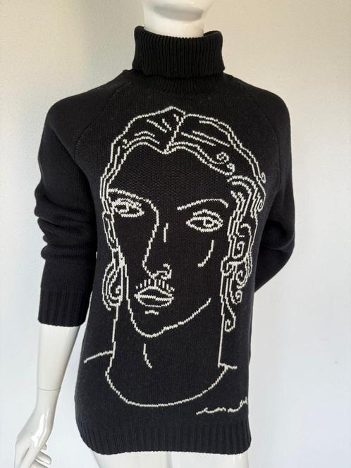 ORIGINELE CASABLANCA TRUI ZWART WIT DAMES S MERINO KASJMIER, Kleding | Dames, Truien en Vesten, Zo goed als nieuw, Maat 36 (S)