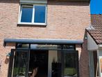 Elektrisch Zonnescherm Sunline 440cm breed, uitval 290cm, Tuin en Terras, Zonneschermen, Ophalen, Gebruikt, Knikarmscherm, Elektrisch