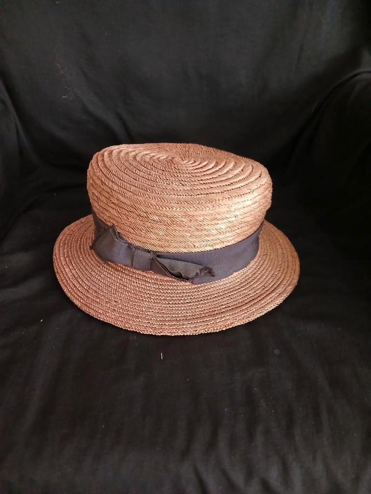 Oude Franse rieten hoed, Kleding | Dames, Hoeden en Petten, Gedragen, Hoed, One size fits all, Ophalen of Verzenden