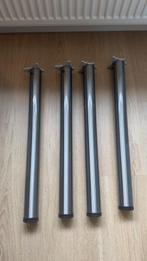 4x bureaupoten / tafelpoten RVS (71 - 73,5cm), Tafelpoot, 50 tot 100 cm, Rond, Zo goed als nieuw