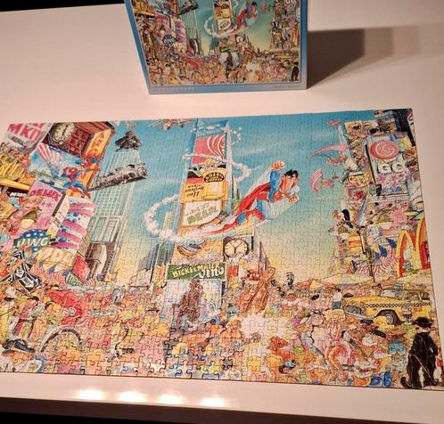 Humor puzzel Comic Time Square New York hilarisch superman, Hobby en Vrije tijd, Denksport en Puzzels, Zo goed als nieuw, Ophalen of Verzenden