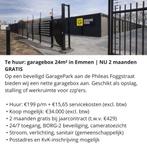 Garagebox in Emmen 24m2 begane grond, Auto diversen, Autostallingen en Garages