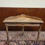 Landelijk brocante grenen hoekbureau hoektafel sidetable, Verzenden, Zo goed als nieuw, Bureau