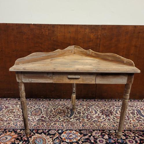 Landelijk brocante grenen hoekbureau hoektafel sidetable, Huis en Inrichting, Bureaus, Zo goed als nieuw, Bureau, Verzenden