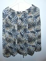 Made in Italy Bruin/Beige Panter Print Zebra Blouse Maat XL, Kleding | Dames, Blouses en Tunieken, Made in Italy, Verzenden, Beige