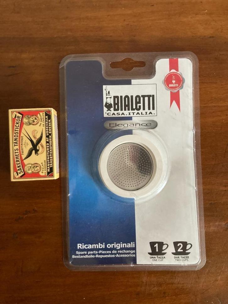 Bialetti 3x rubber ring + filter plaatje percolator 1 2 kops, Witgoed en Apparatuur, Koffiezetapparaten, Nieuw, Gemalen koffie