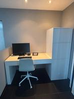 Computermeubel / kast, hoogglans wit, Ophalen, Gebruikt, 120 tot 170 cm, 170 cm of meer