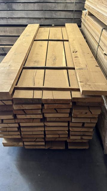 Bundel Rustiek eiken gekantrecht 52x260x2600 beschikbaar voor biedingen