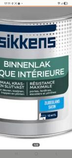 Sikkens 2 en halve liter binnenlak 9010   9016, Ophalen of Verzenden, Nieuw, Wit