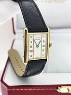 Must de Cartier Tank Large Quartz 590005 Ivory Roman Dial, Sieraden, Tassen en Uiterlijk, Horloges | Dames, Overige merken, Goud