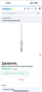 Vishengel Zeebaars - Daiwa Crosscast Seabass, Ophalen of Verzenden, Nieuw, Vaste hengel