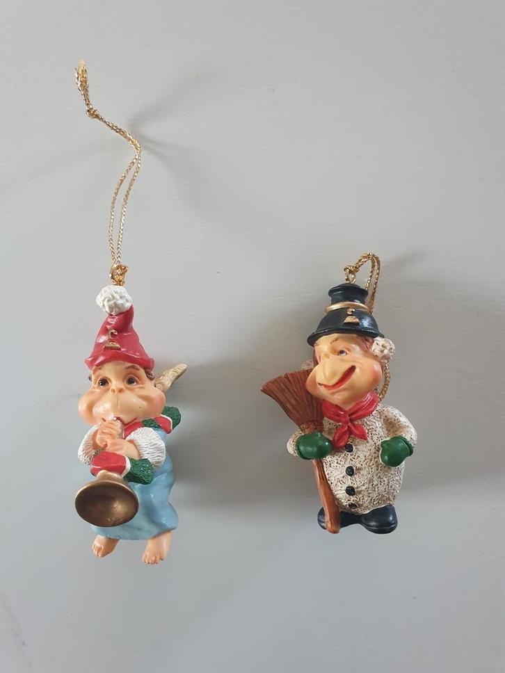 2 x Kerst Laaf engel en straatveger., Diversen, Kerst, Zo goed als nieuw, Ophalen of Verzenden