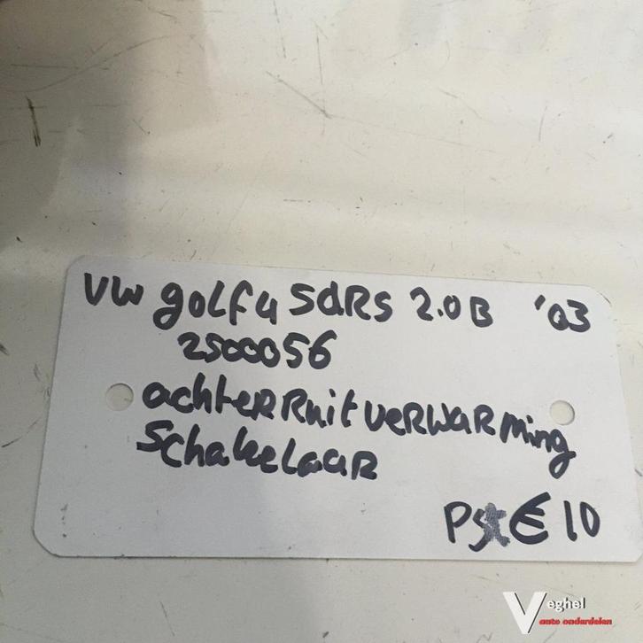 Vw Golf 4 2003  5drs 2.0 B Wagennr 2500056  Achterruitverwar, Auto-onderdelen, Dashboard en Schakelaars, Gebruikt, Ophalen of Verzenden