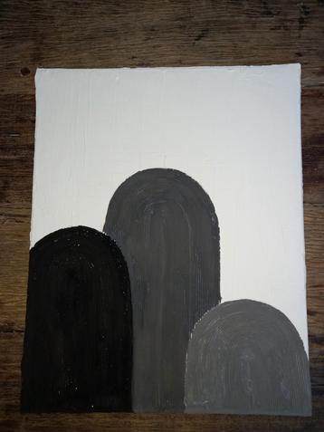 3D schilderij / muurdecoratie 40x50 cm zwart, grijs, wit 