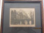 J.JOSSEAUD, Mooi Etsje Leidsegracht bij Avond gesigneerd, Antiek en Kunst, Kunst | Etsen en Gravures, Ophalen of Verzenden