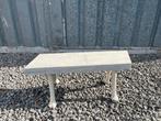 Wit rustieke houten plantentafel bijzettafel of voetenbankje, Huis en Inrichting, Tafels | Bijzettafels, Ophalen