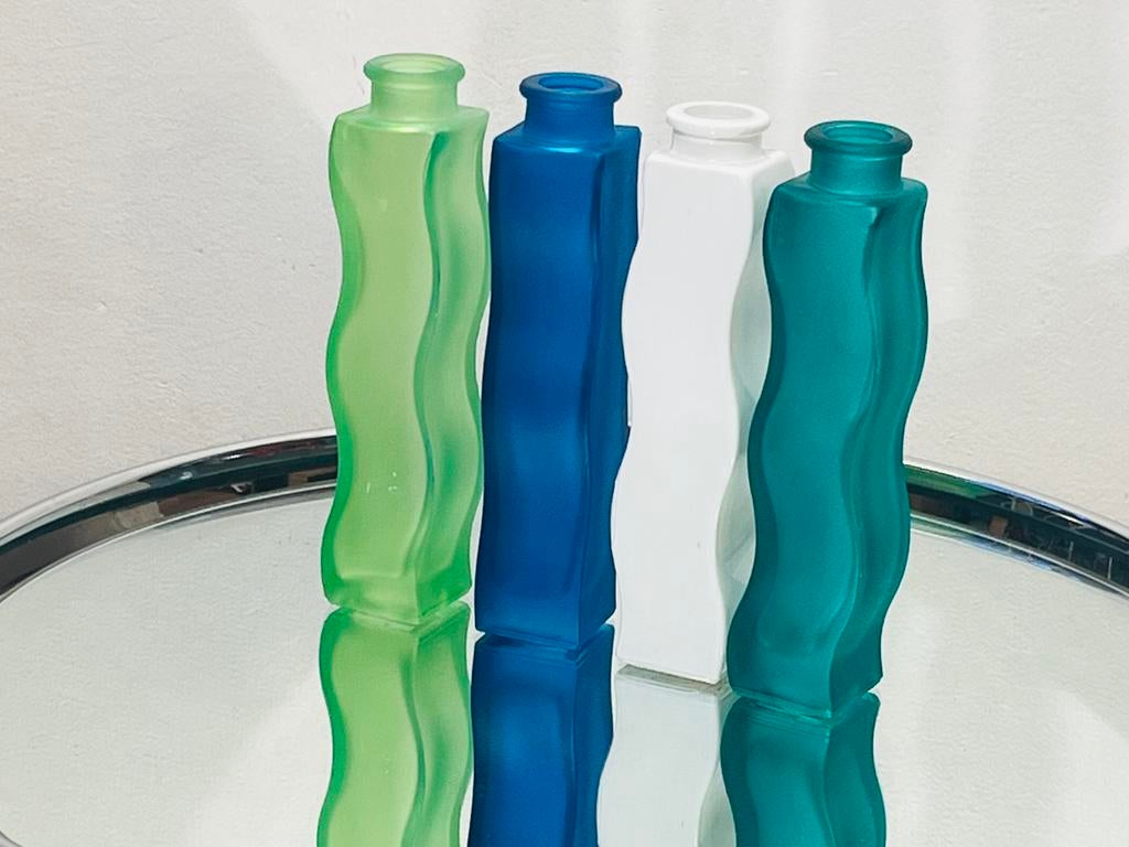 Vintage 90s IKEA Skämt Bud vazen x 4, Huis en Inrichting, Woonaccessoires | Vazen, Blauw, Ophalen of Verzenden, Minder dan 50 cm