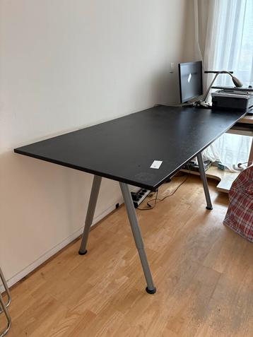Zwart Houten Bureau - 160x80cm beschikbaar voor biedingen