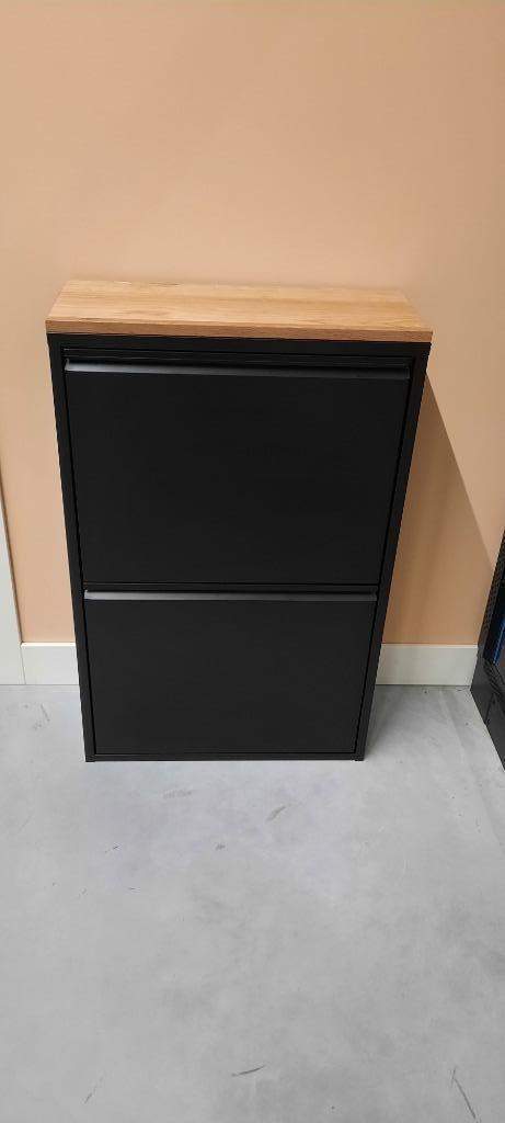 Afvalbak 4 emmers en massief eiken paneel - totaal 64L, Huis en Inrichting, Keuken | Keukenbenodigdheden, Nieuw, Ophalen of Verzenden