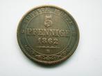Duitse Staten - SACHSEN. 5 Pfennig - 1862 B, Verzenden, Duitsland, Losse munt