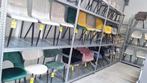 3x Moderne Eetkamerstoelen – Blauw – Stof – 360 Draaibaar, Metaal, Mevsim Store, Drie, Blauw